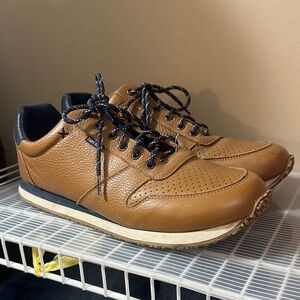 Men's Brown Leather Sneakers Hari Mari 13US